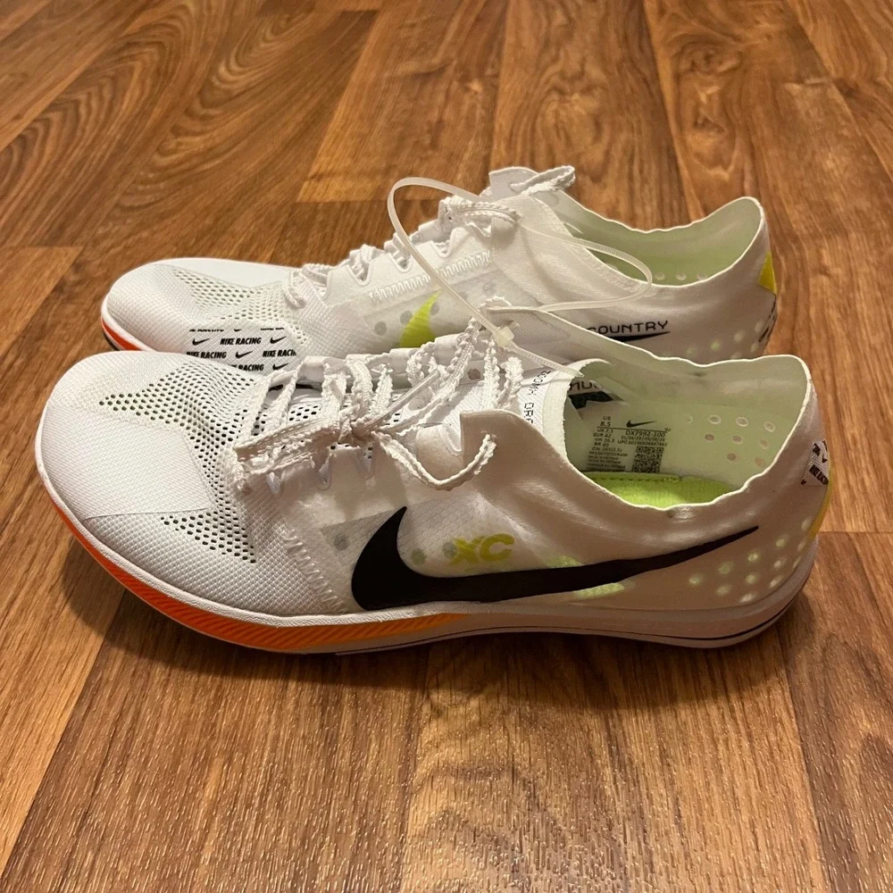 Nike Running Shoes Men 8.5 White‎ ZoomX Dragonfly XC W/ Spikes DX7992-100 Racing